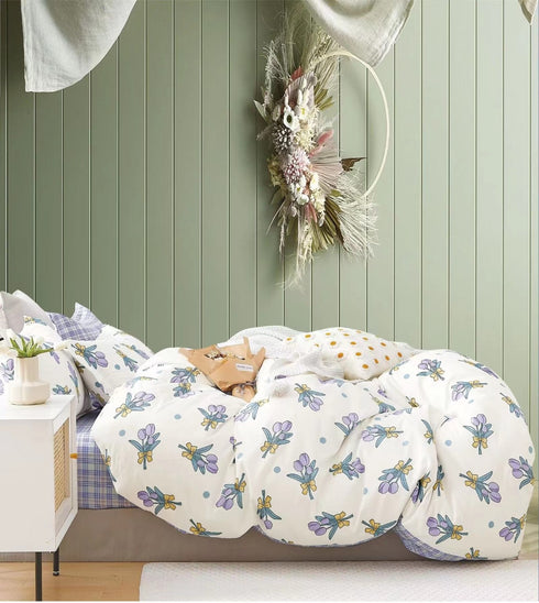 Yana 100% Pure Cotton Imported Single Bedsheet with Pillow Cover by Florida